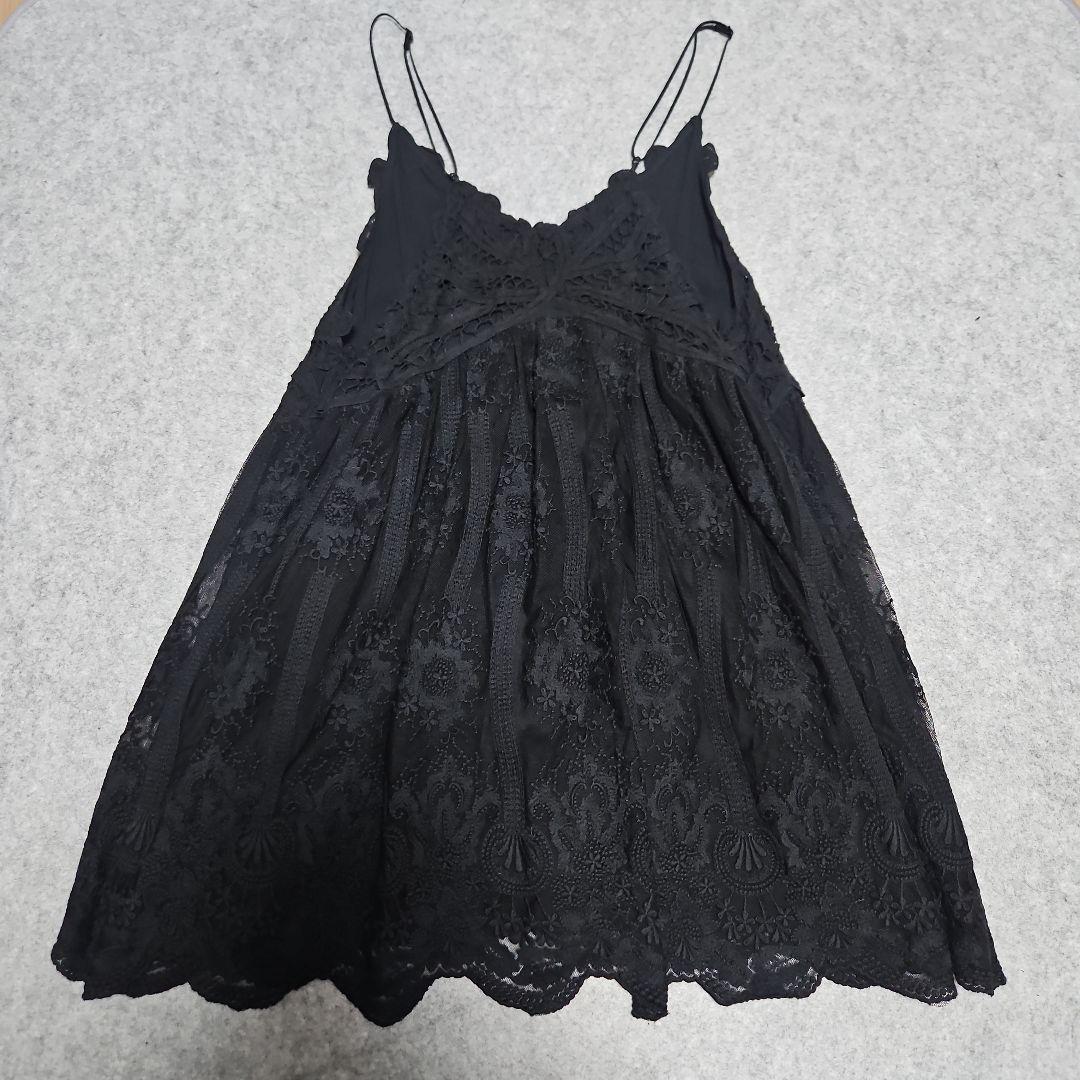 【美品】IENAイエナ　アンティークチュールバテンキャミ　ブラック