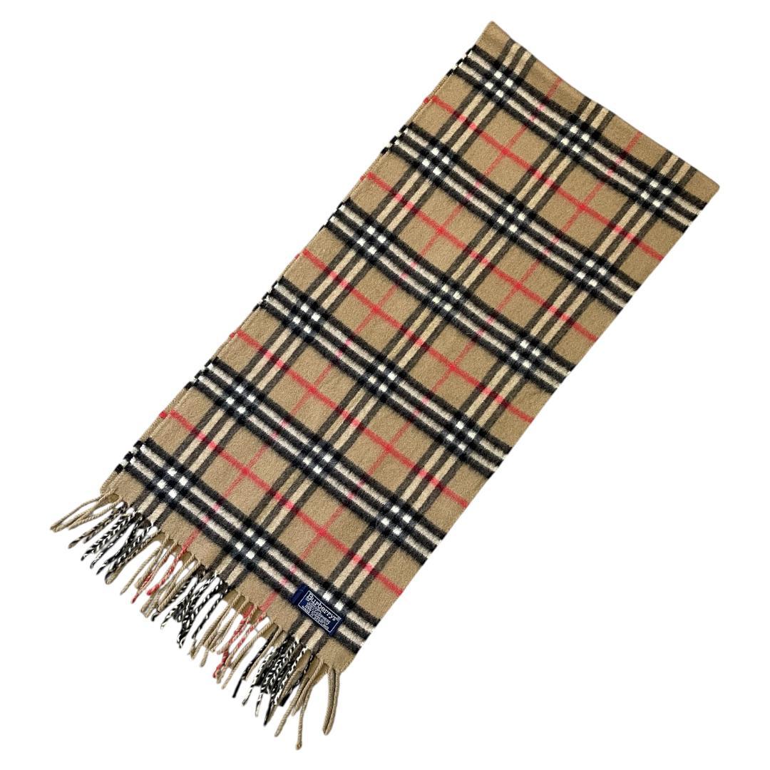 美品 Burberrys バーバリー カシミヤ100% マフラー