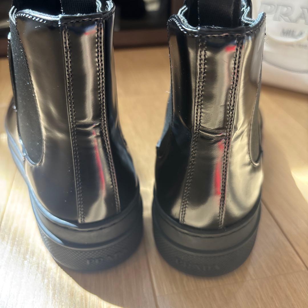 PRADA ブラック サイドゴアブーツ 35