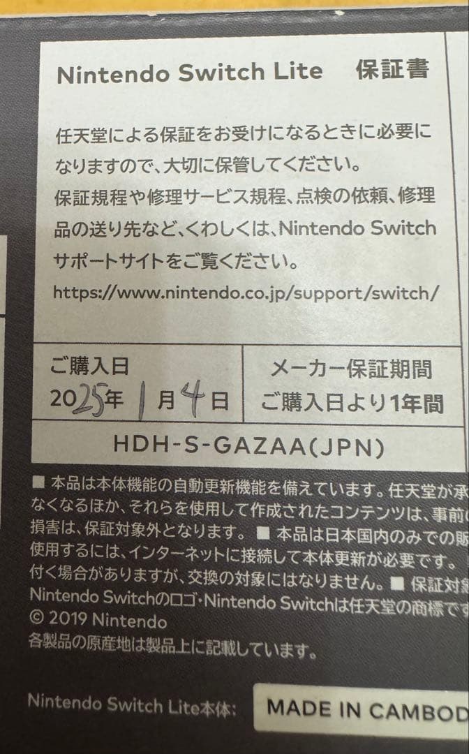 Nintendo Switch Lite グレー 色 新品 未使用