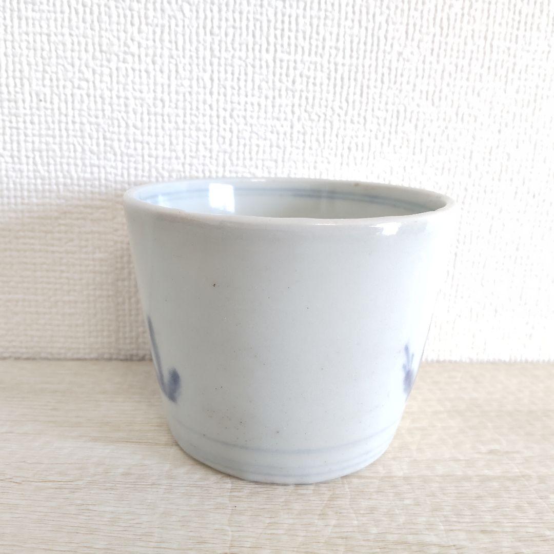 古伊万里　染付　若松文　そば猪口