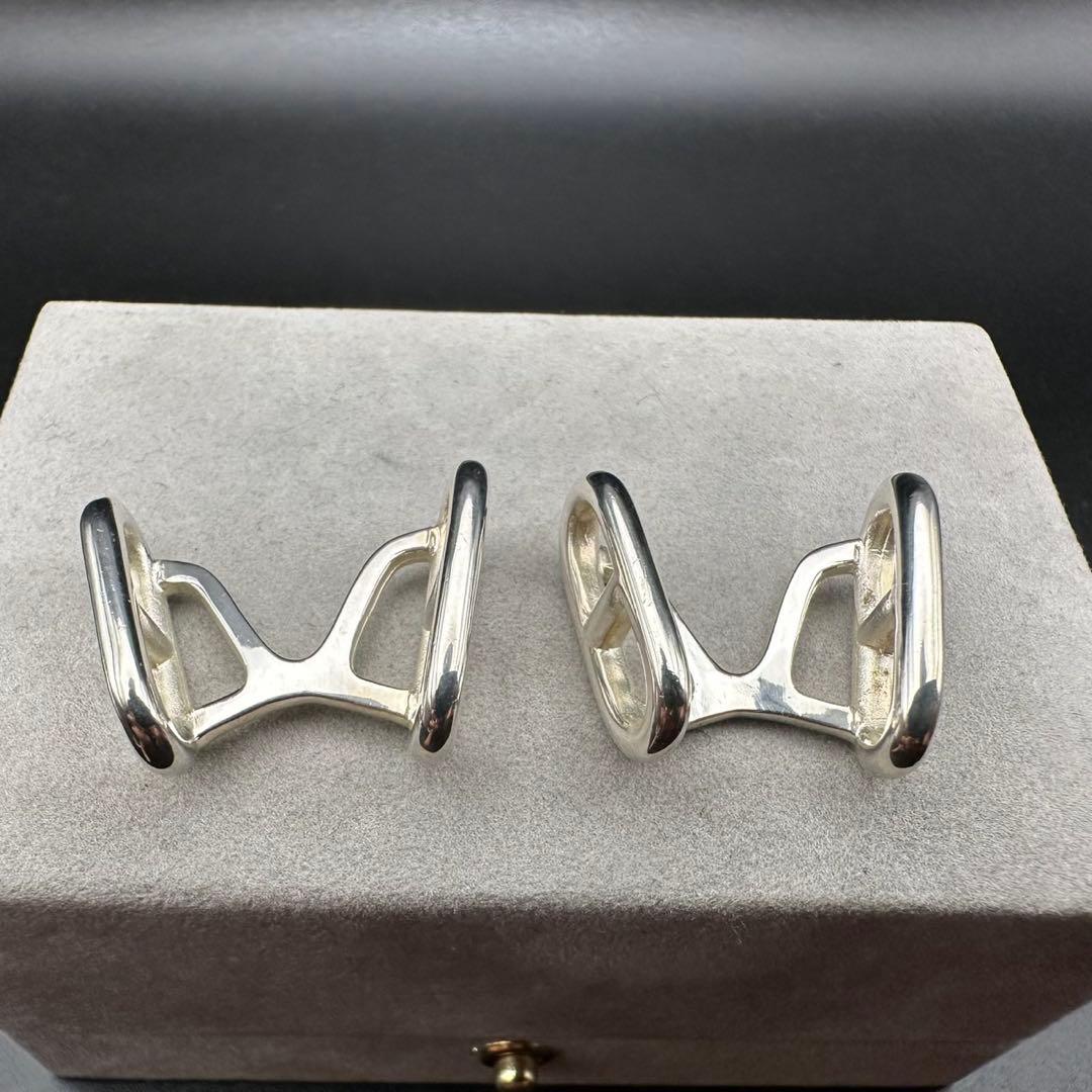 極美品✨　ヴィンテージエルメス　HERMES シェーヌダンクル　カフス　055