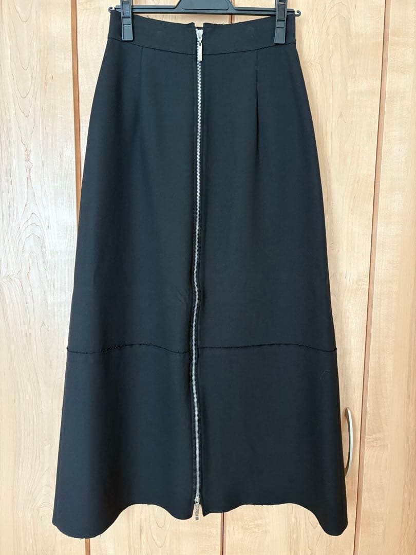 JOSEMOON W ZIP SKIRT/ダブルジップスカート ブラック