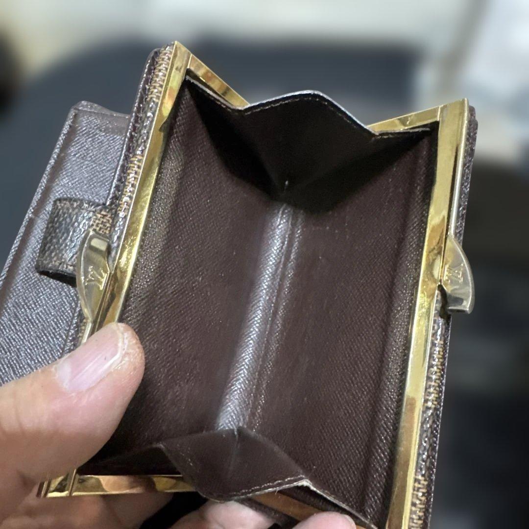 11☆在庫SALE/優良品♪ダミエ がま口 財布