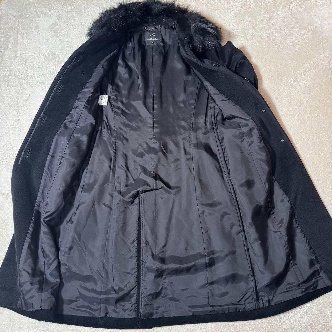 【極美品】23区 アンゴラ混 カシミヤ混 ロングコート ブルーフォックス 40