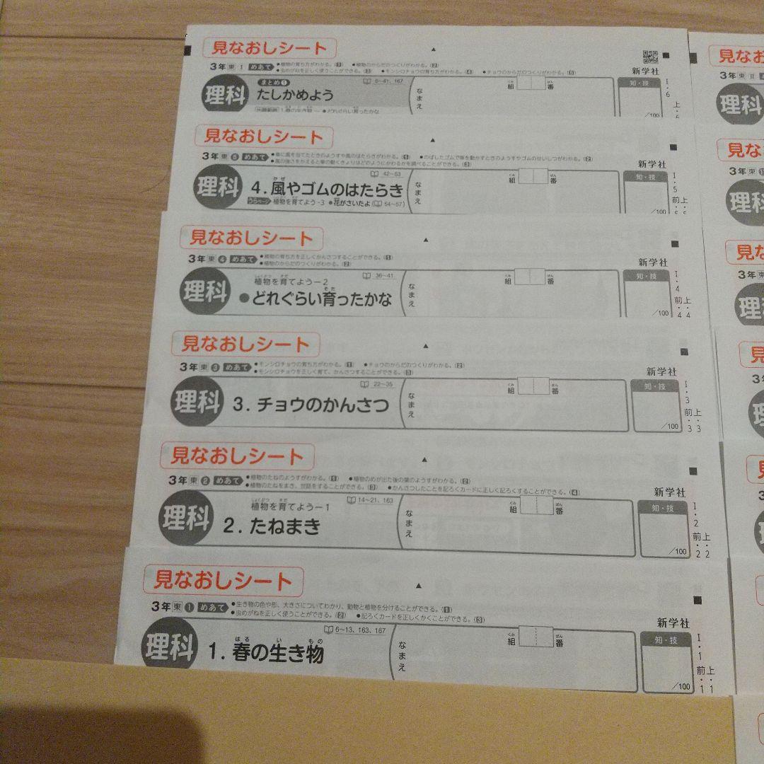 カラーテスト ３年 理科 東京書籍 新学社 １６枚