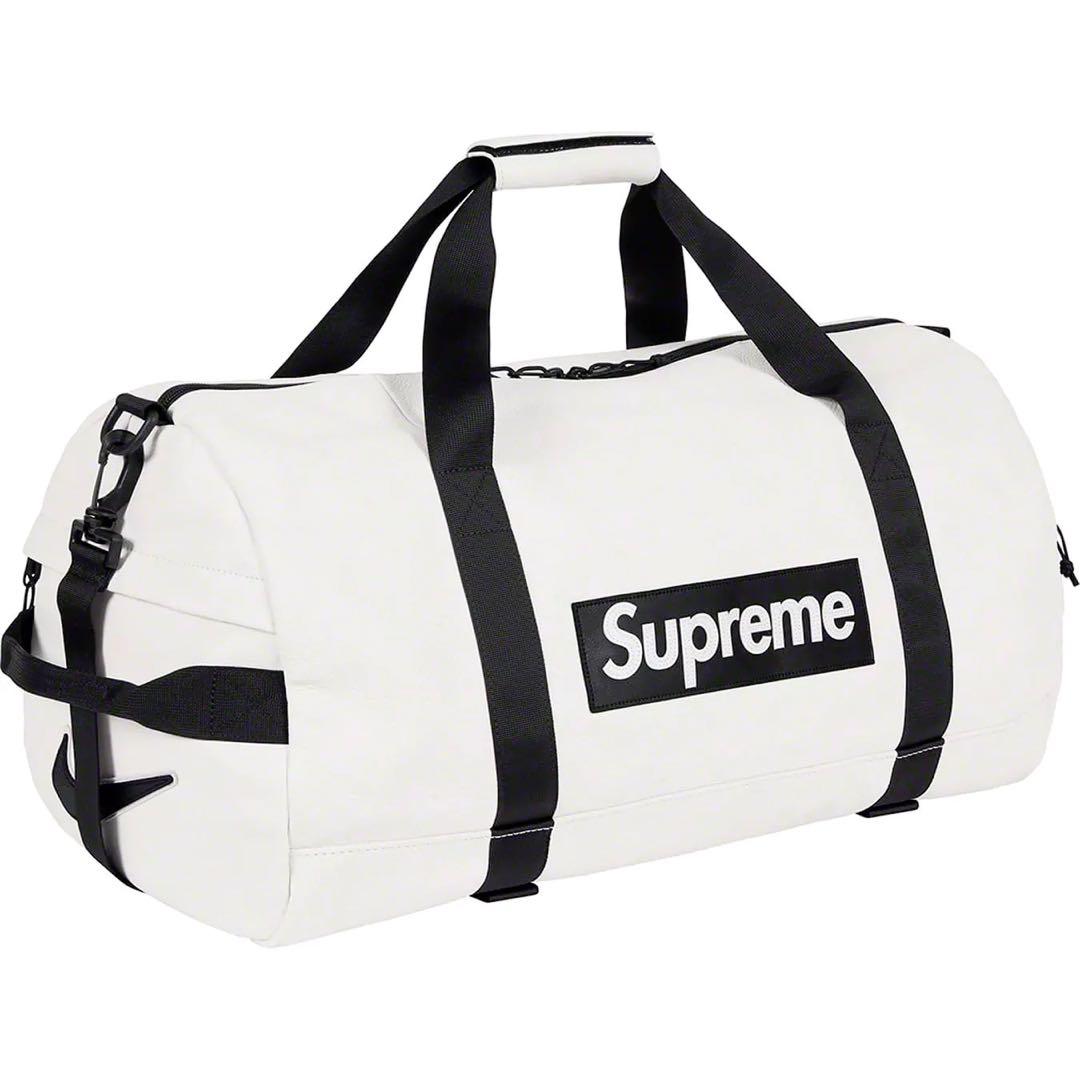 Supreme NIKE leather duffle bag ホワイト 未使用