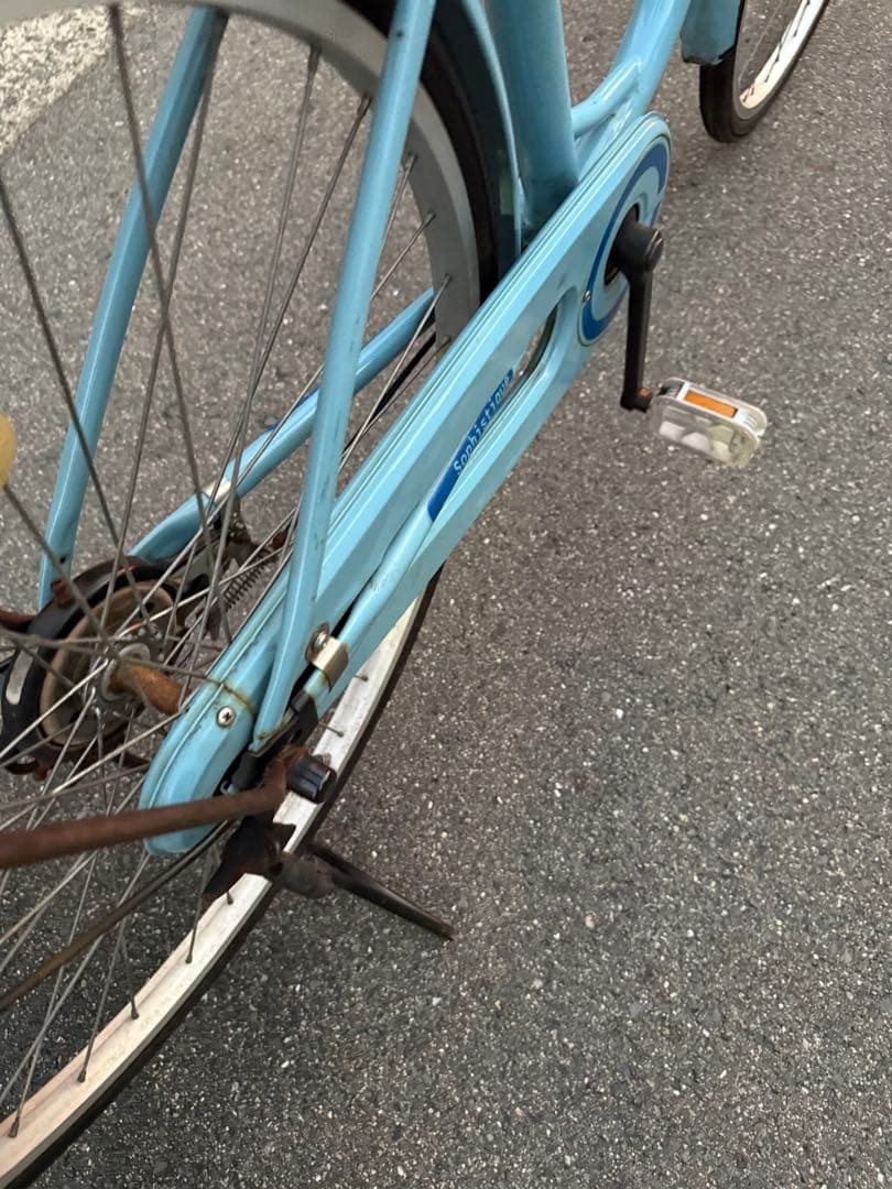 165 自転車 大阪市 【引取り限定】 26インチ ママチャリ カゴ大きい
