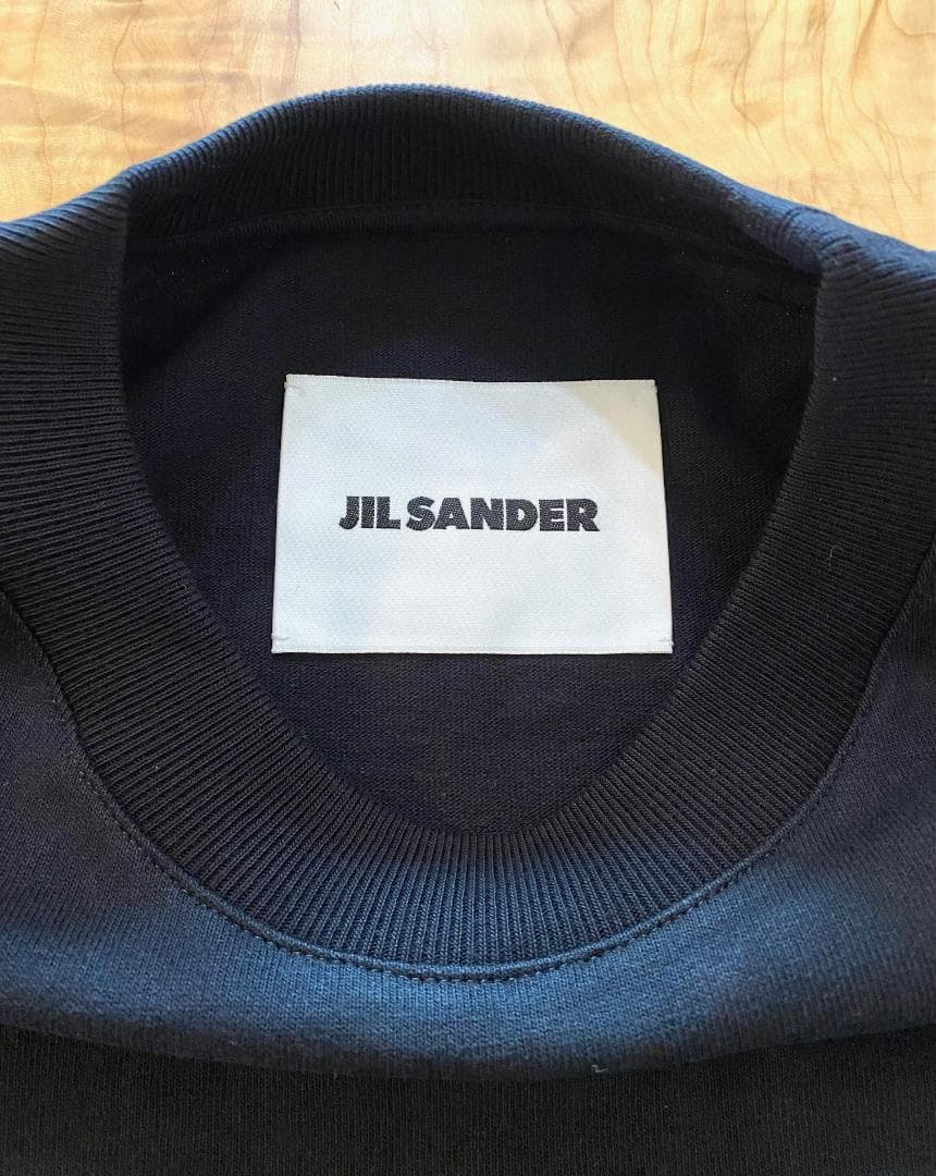 25AW【新品】JIL SANDER ジルサンダー ロゴ コットンTシャツ 黒L
