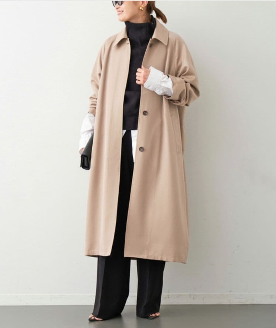 美品 ミューズドゥーズィエムクラス ウールシルクギャバトレンチコート 25SS