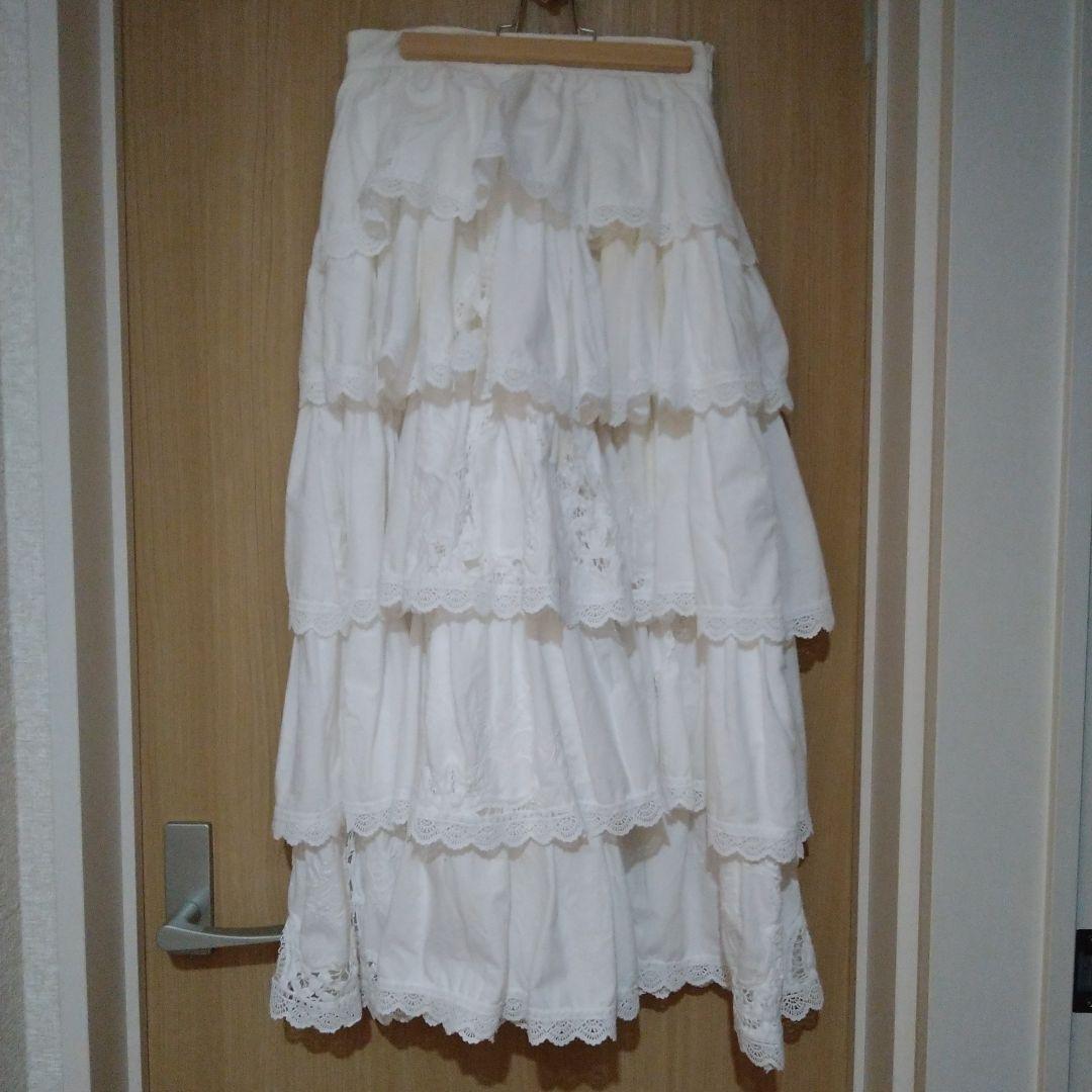 【rituko】riliy vintage レースフリルスカート