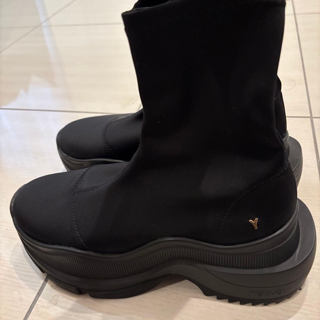 YELLO TOKYO BLACK SHORT BOOTS 【 S 】