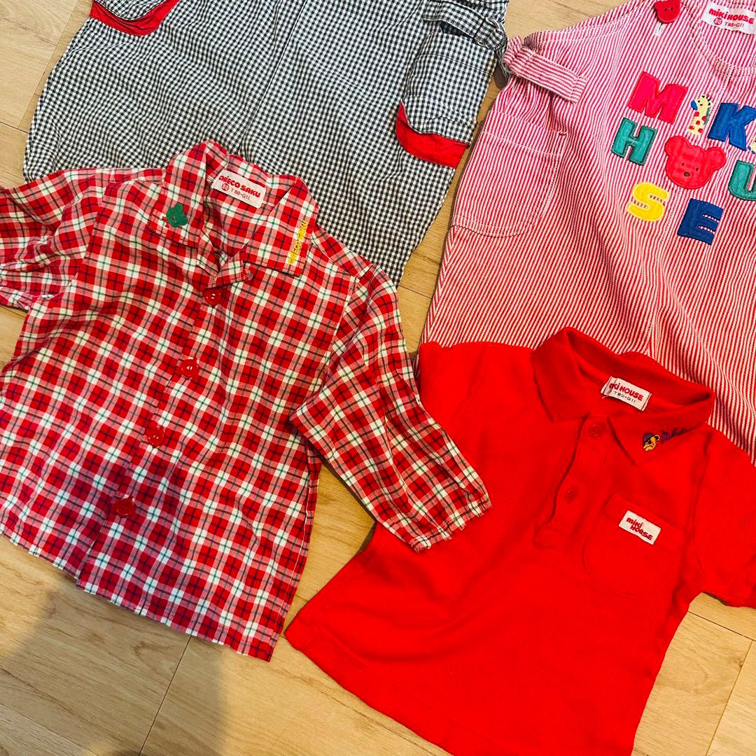 専用MIKI HOUSE Tシャツとオーバーオールセット 80