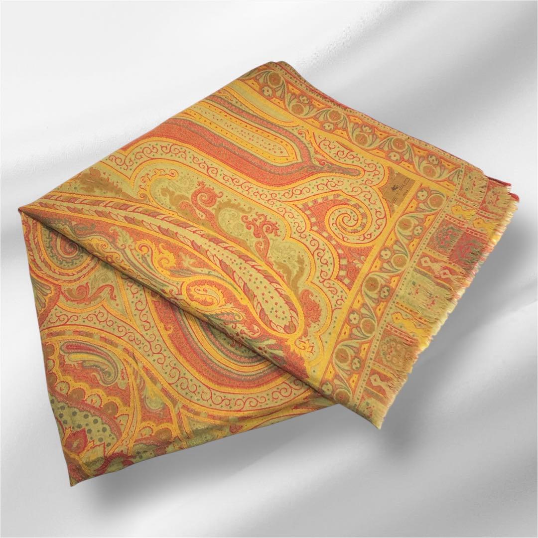 やまちゃん ✨　ETRO エトロ　スカーフ　ストール　ウール　シルク
