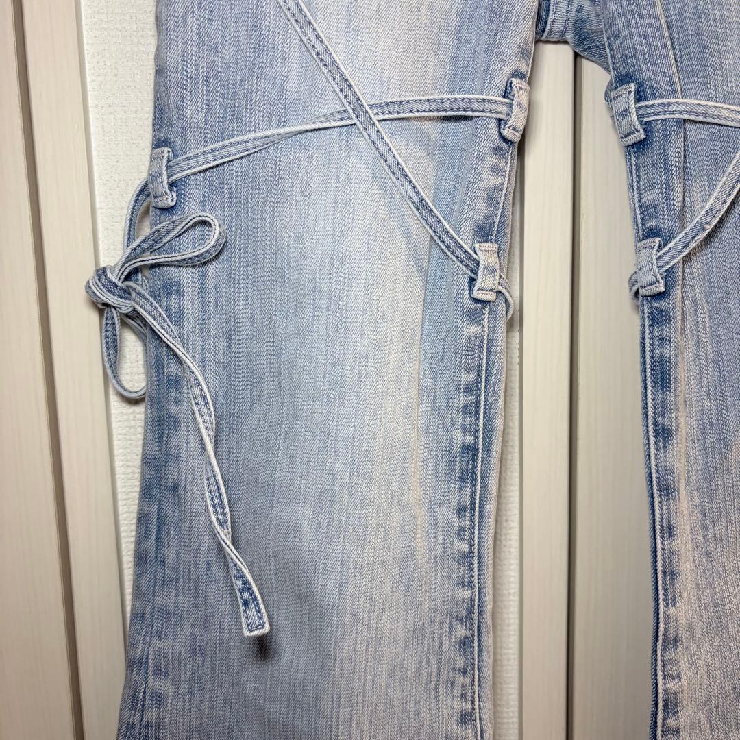 ♡ ダーリッチ Darich ♡ ピコレースハイウエストフレアデニム XS