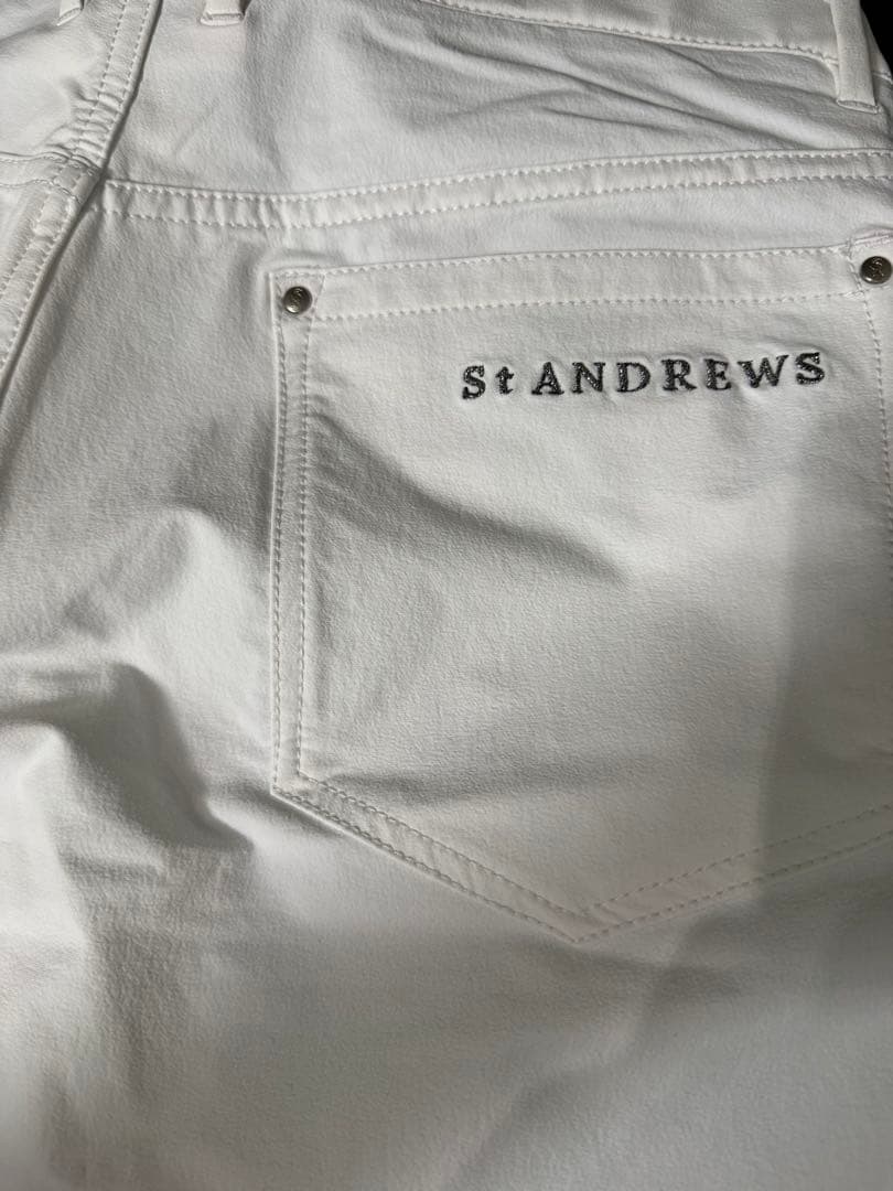 SANDRWS メンズ ゴルフパンツ M ホワイト