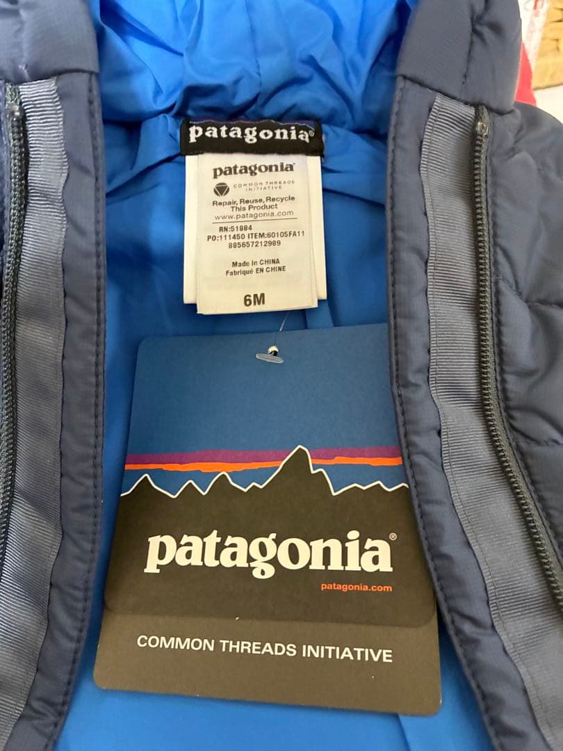 patagonia ダウンアウター 6M ネイビー