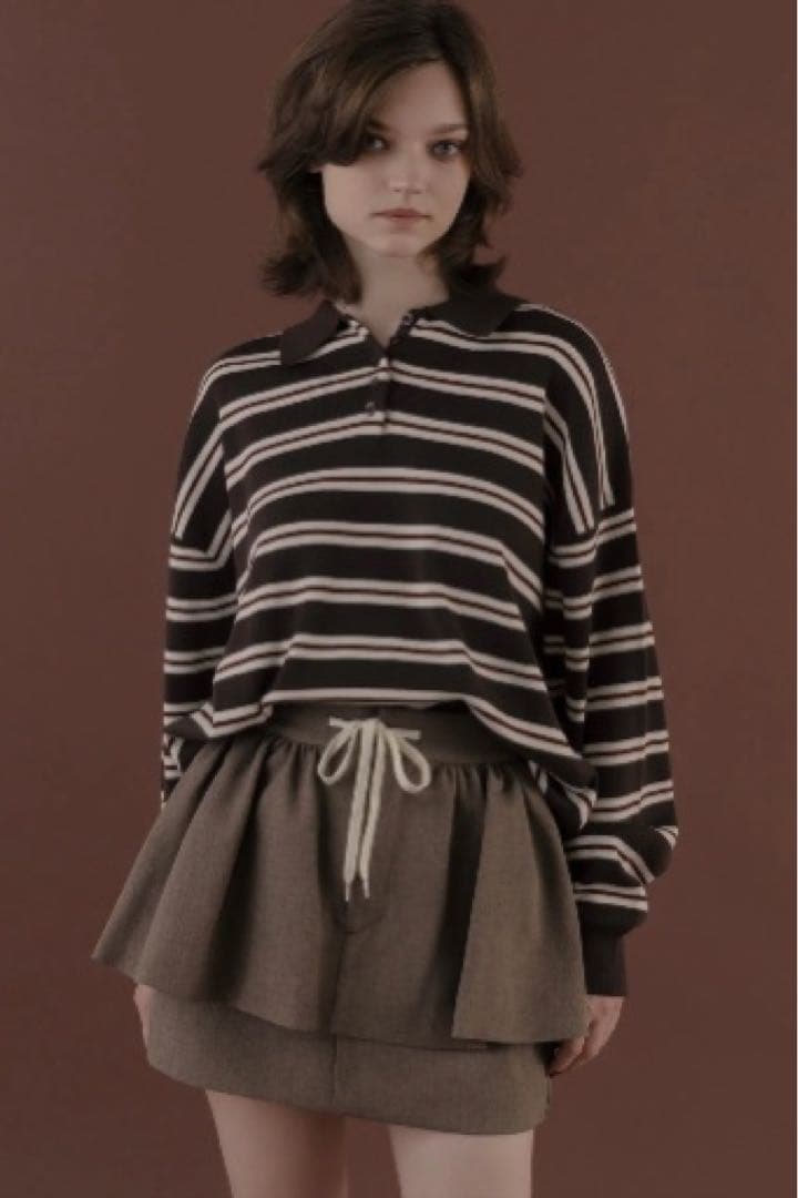 THE TOE Goethe Stripe Knit ブラウン