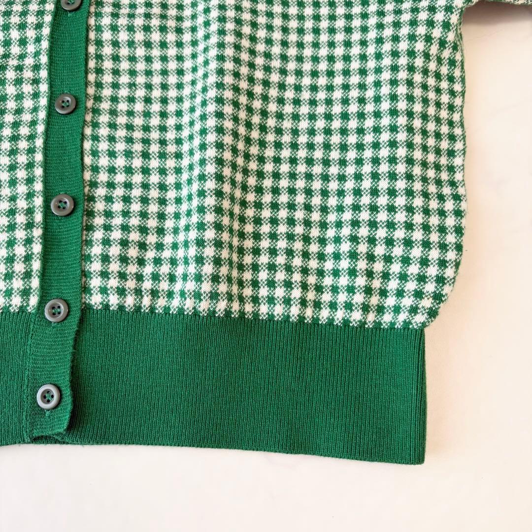 CABaN キャバン カーディガン コットンカシミヤ ギンガム チェック 極美品