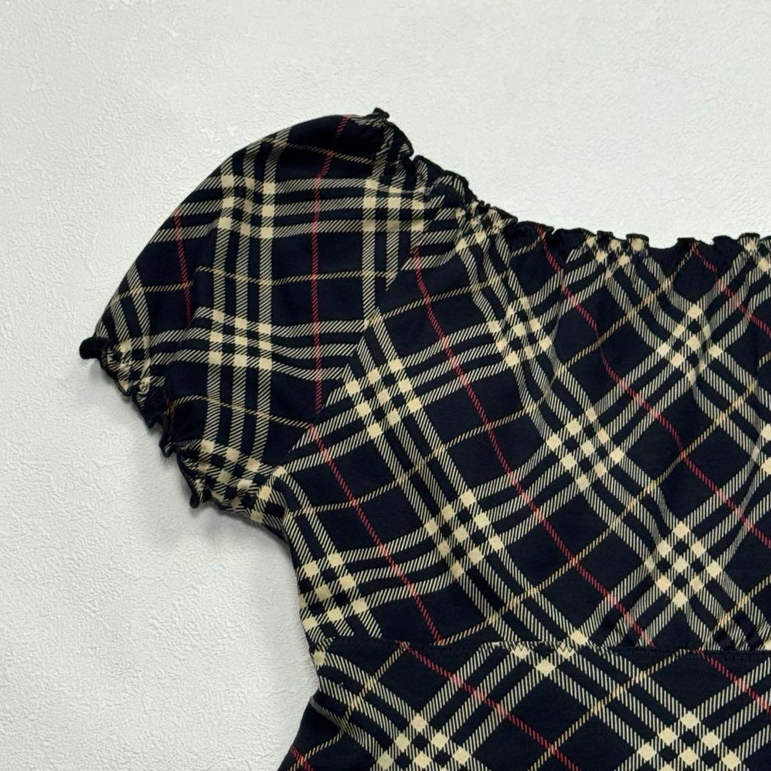 BURBERRY BLUE LABEL トップス チェック リボン ホースロゴ