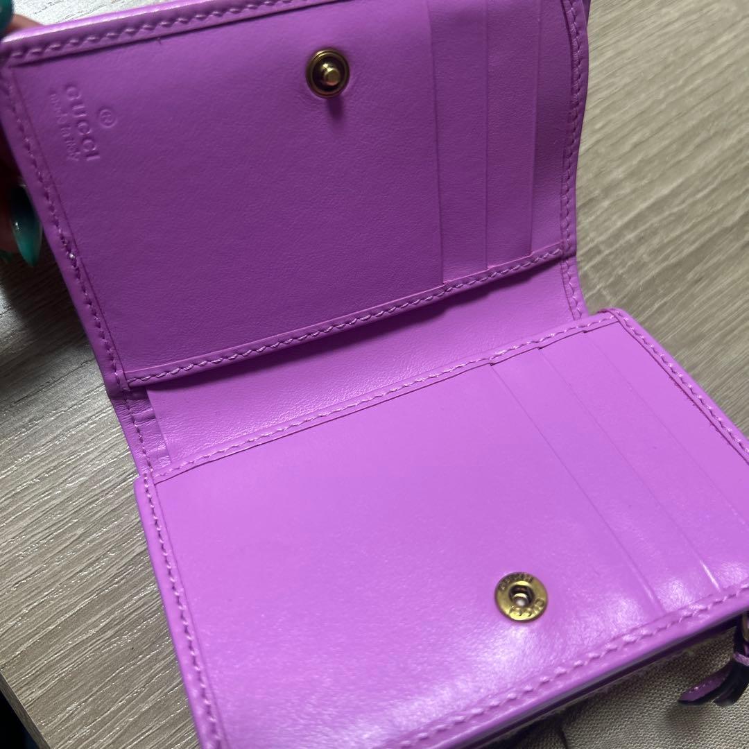 GUCCI グッチ　折りたたみ財布　アウトレット　ピンク
