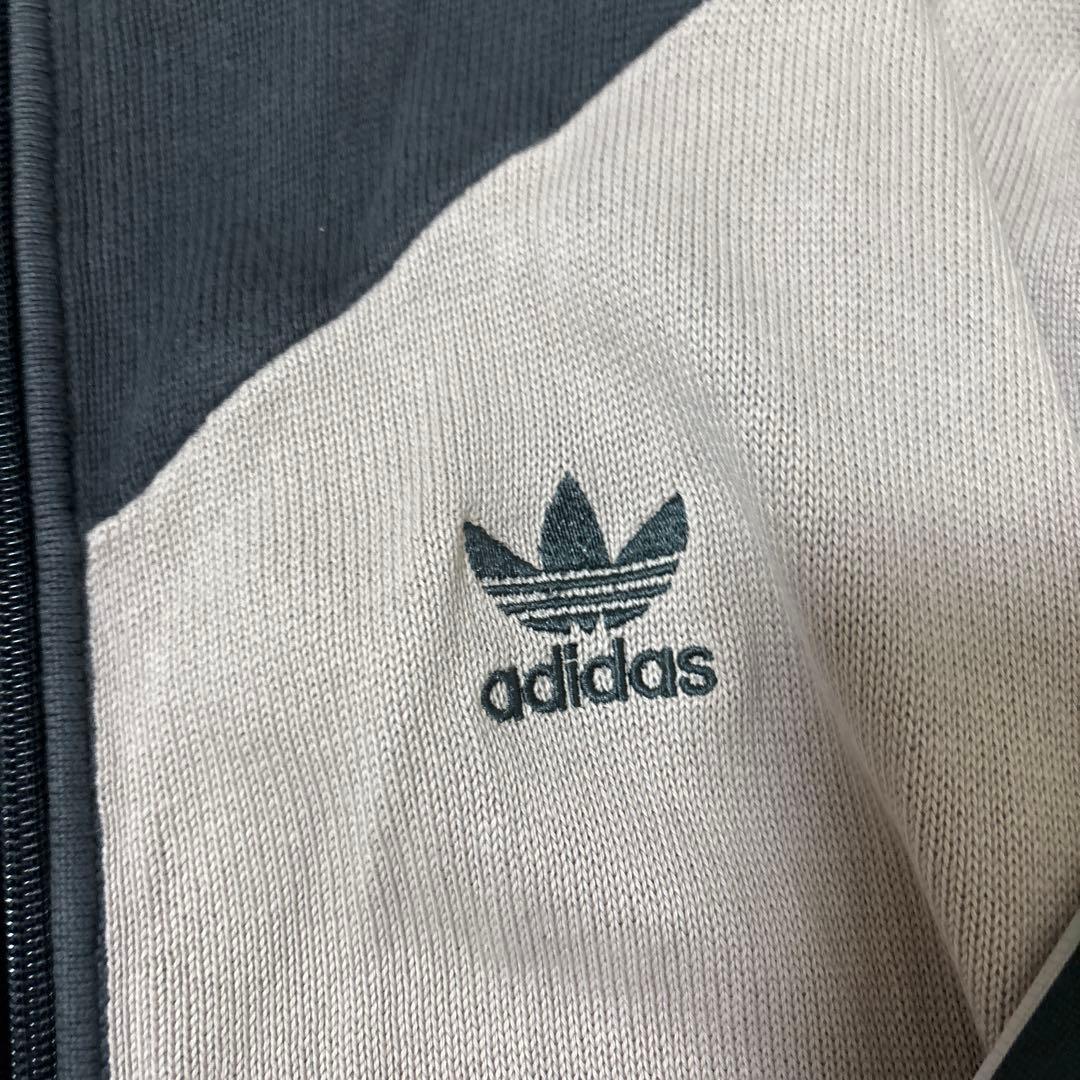 adidas トレフォイル ジャケット Mサイズ ブラウン、グレー
