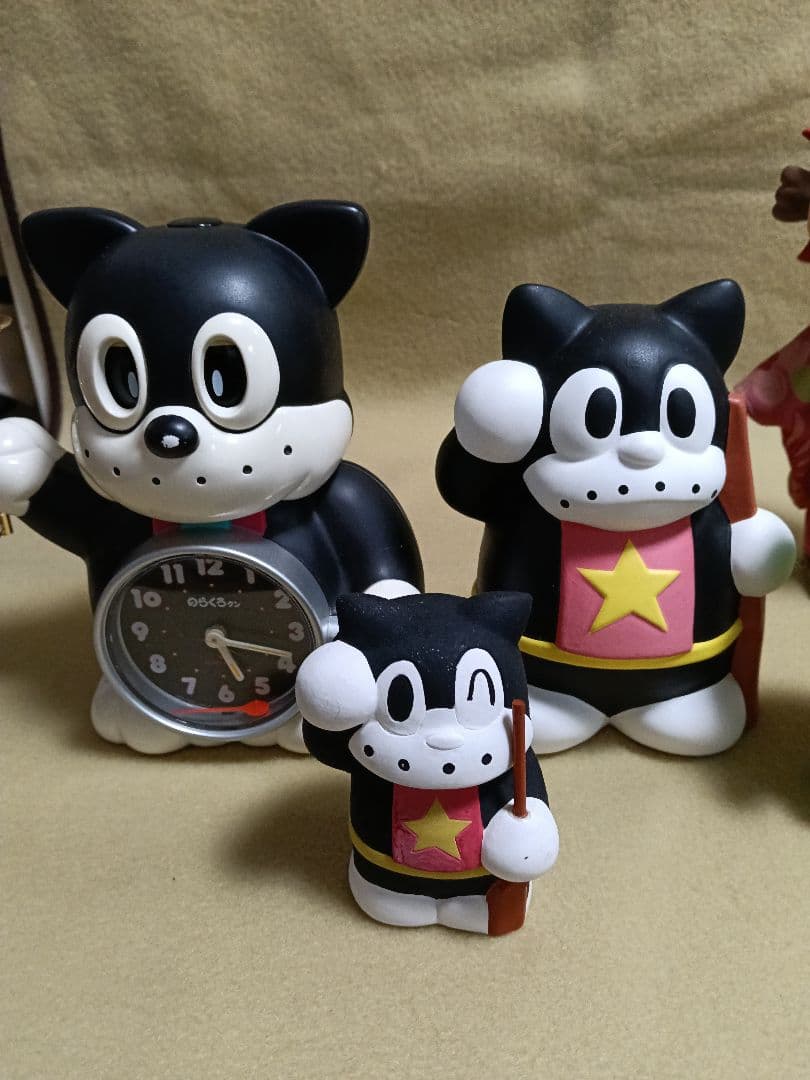 昭和レトロのらくろキャラクターとカエル、ペコちゃん6体セット