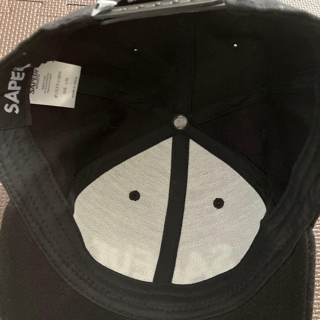 サプール SAPEur スナップバック キャップ L/XL ブラック
