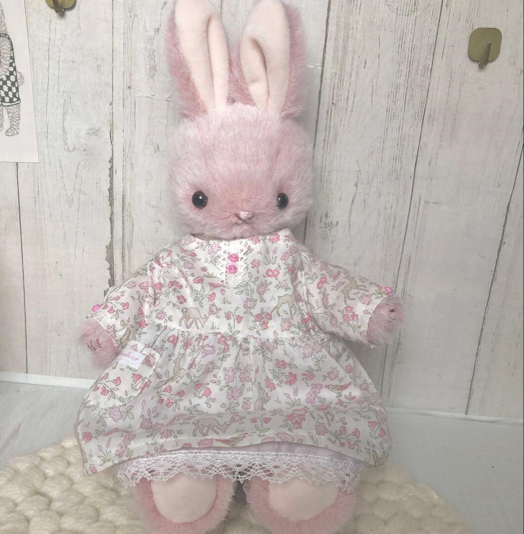 ハンドメイド　ピンクライオンラビットちゃん　ガーリードレス
