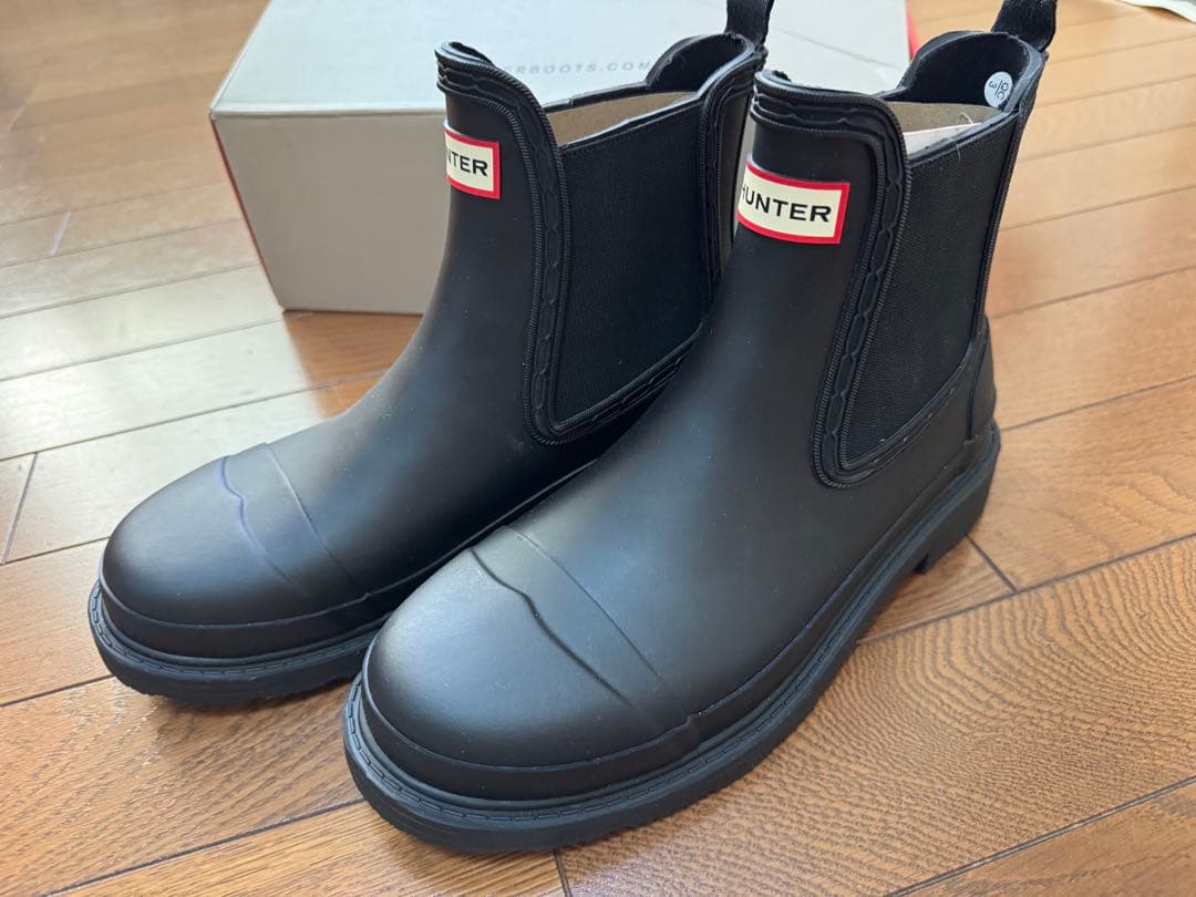m*o様 HUNTER ブラック チェルシーブーツ 箱付き