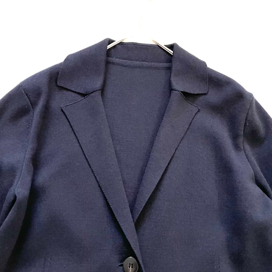 DAMA collection シルク カシミヤ混 ニットジャケット 濃紺 L