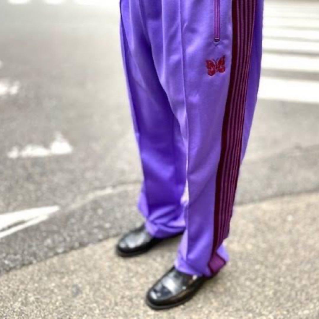 Needles トラックパンツ ナロー パープル 2019ss