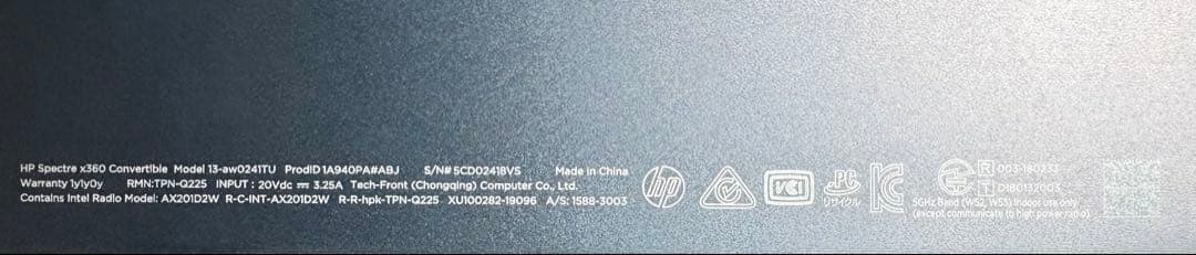 【美品】HP Spectre x360 13-aw0xxx