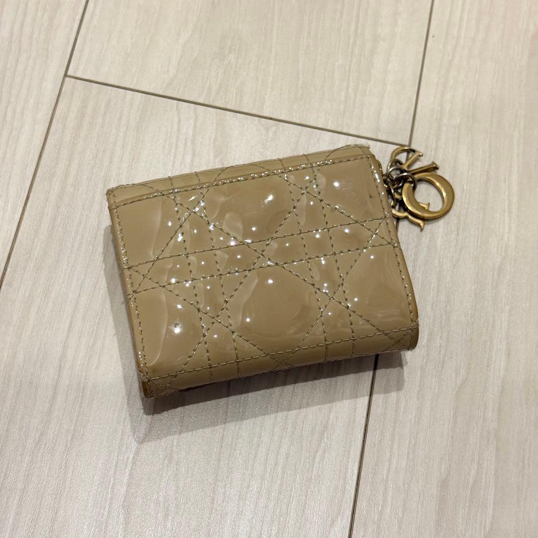 Dior ディオール ロータスウォレット パテントカーフスキン 財布 ミニ財布