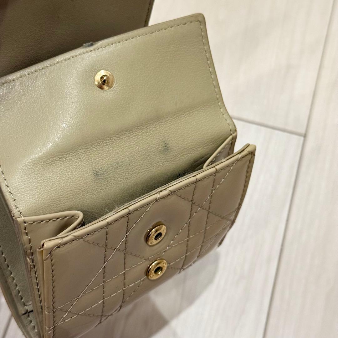 Dior ディオール ロータスウォレット パテントカーフスキン 財布 ミニ財布