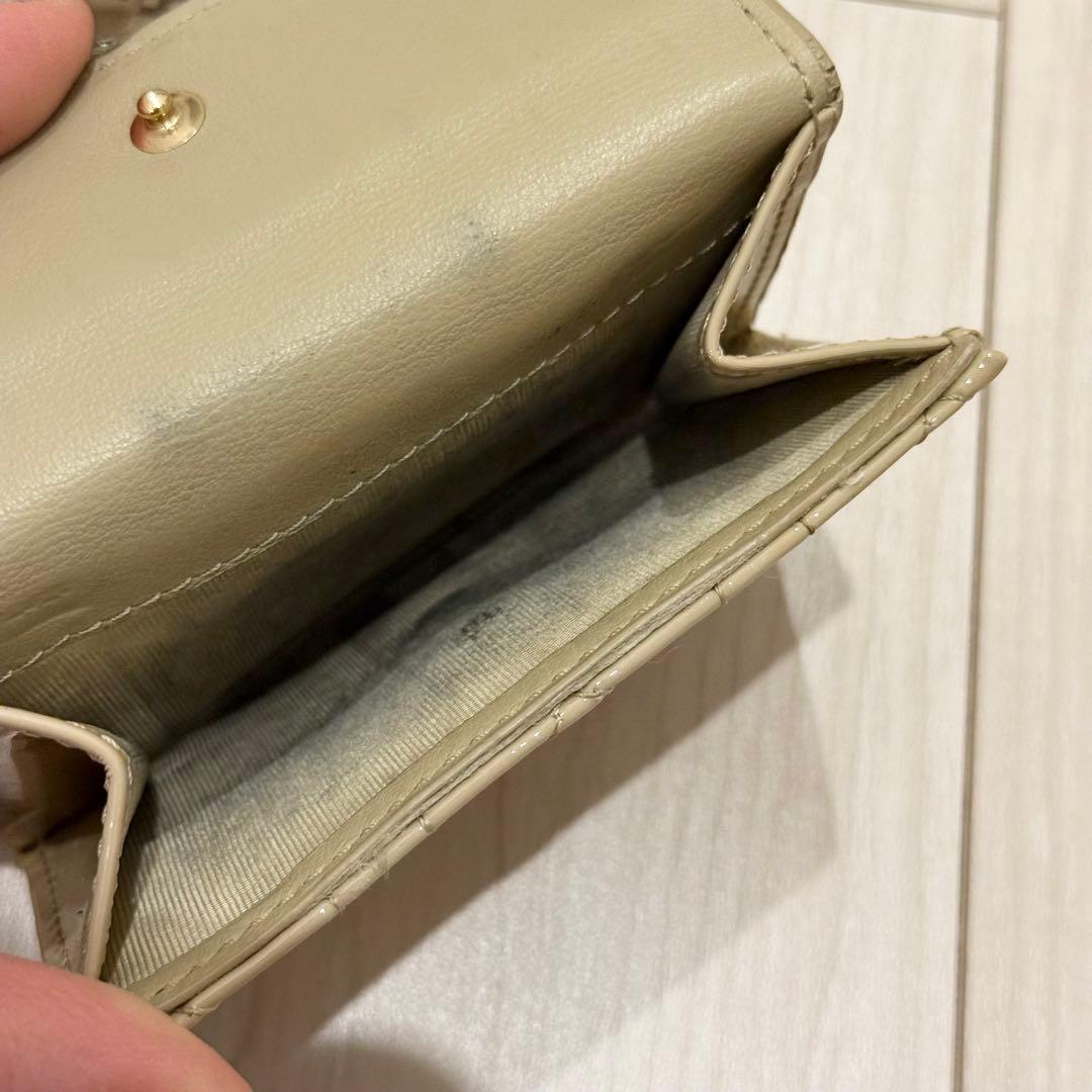 Dior ディオール ロータスウォレット パテントカーフスキン 財布 ミニ財布