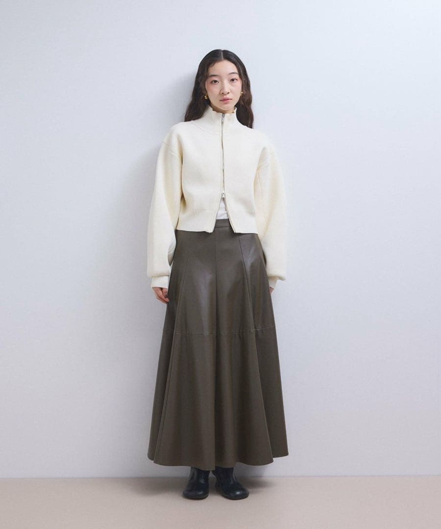 美品 ADAM ET ROPE ショートジャカードドライバーズニット