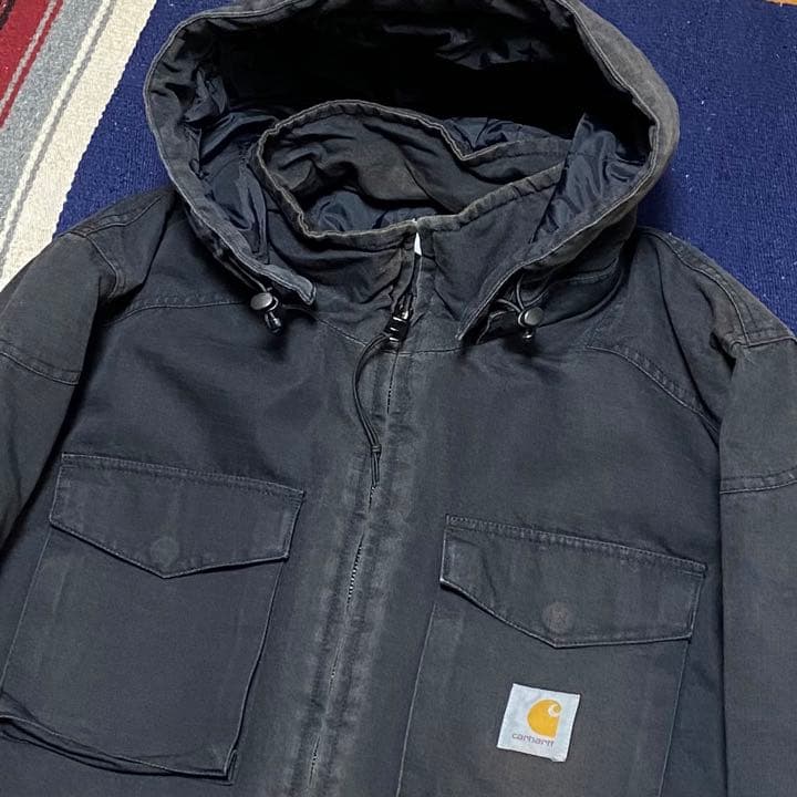 90s 古着 カーハート ブルゾン パーカー ロゴタグ ビッグシルエット