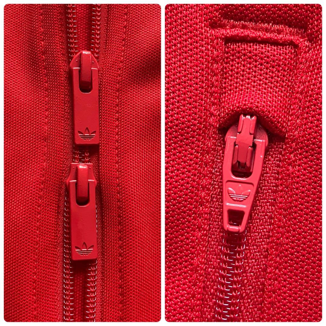 【タグ付き新品未使用】 adidas トラックジャケット ダブルジップ 赤 L