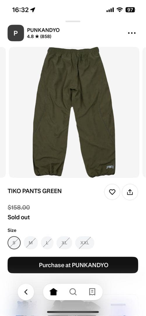 Punkandyo TIKO PANTS 即完品　メルカリ内一点のみ