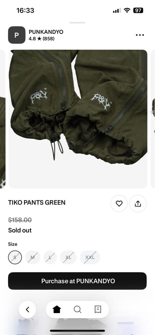 Punkandyo TIKO PANTS 即完品　メルカリ内一点のみ