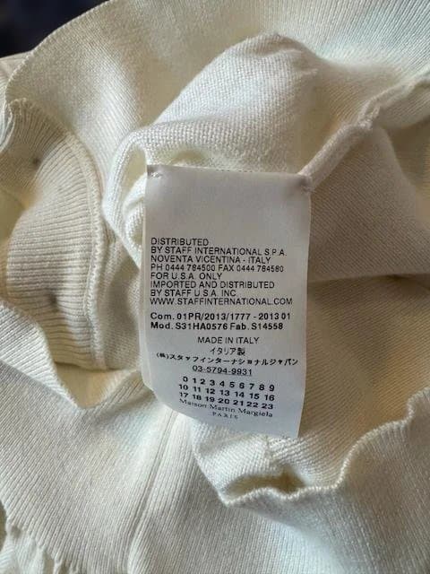 最終 マルジェラ Maison Margiela エルボーパッチ カーディガン