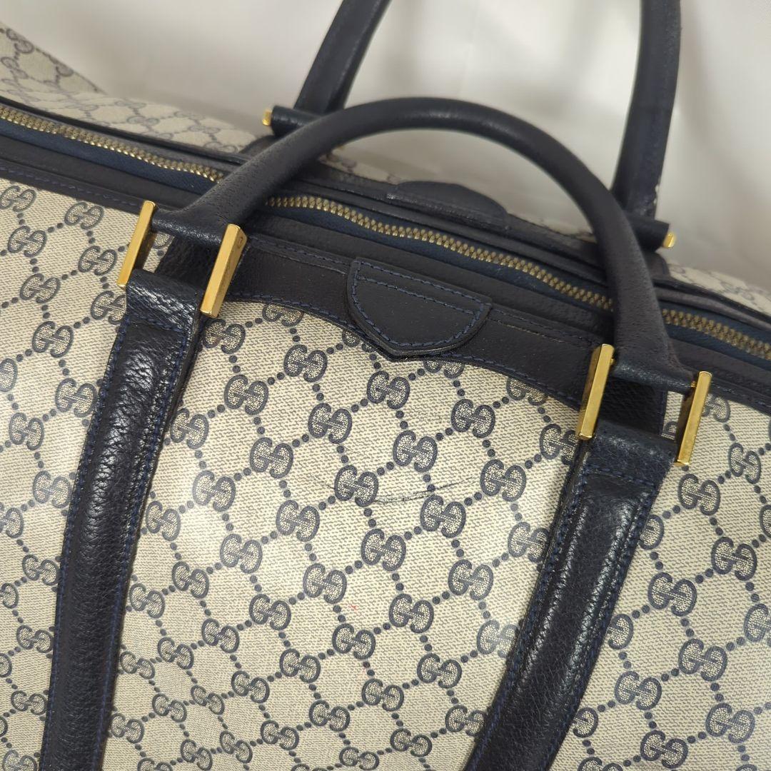 GUCCI グッチ ボストンバッグ 旅行カバン 大容量 GG柄 ロゴ ブラック