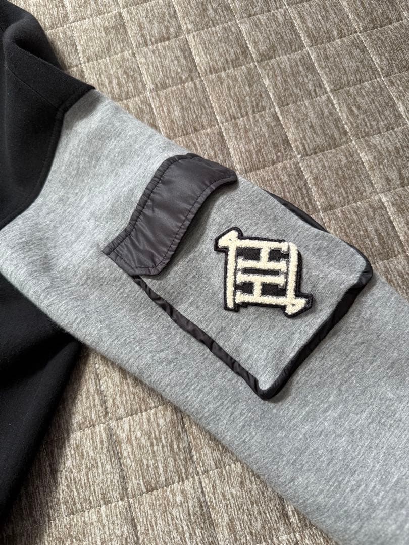 【美品】HERNO ヘルノ ブランドロゴ ブルゾンブラック 46