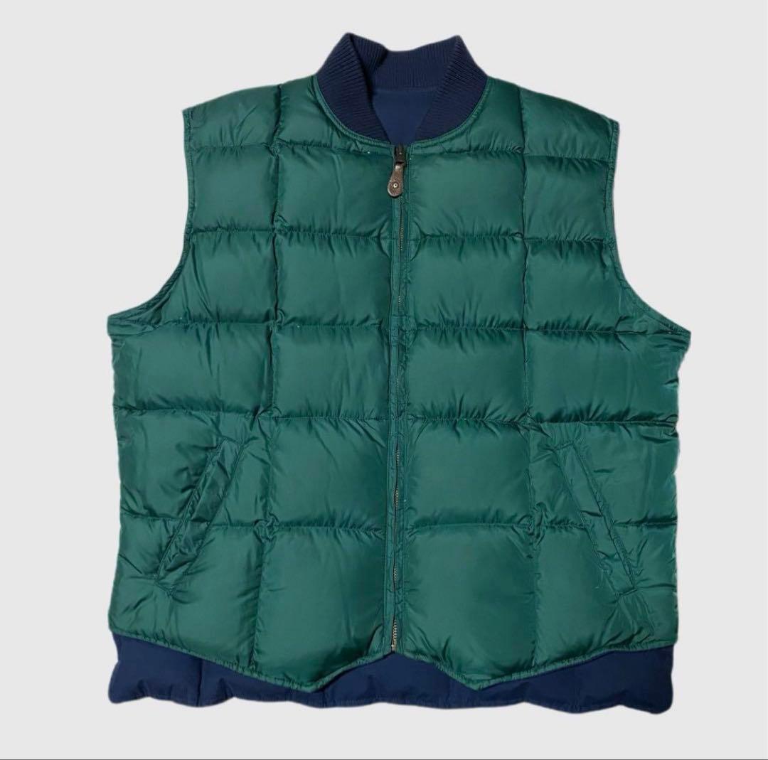 Eddie Bauer エディーバウアー ダウンベスト NAVY リバーシブル