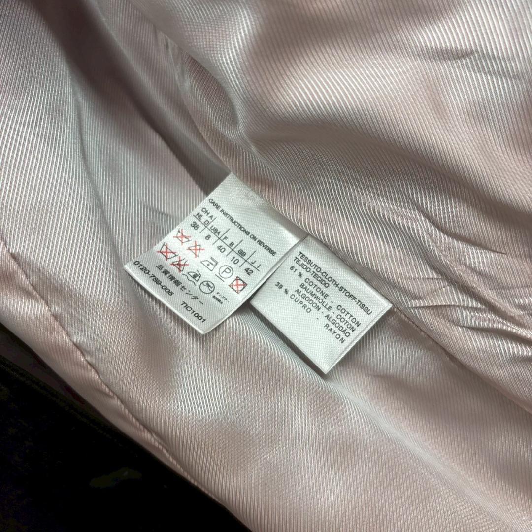 Max Mara ブラックサテン 光沢 テーラードジャケット N2475