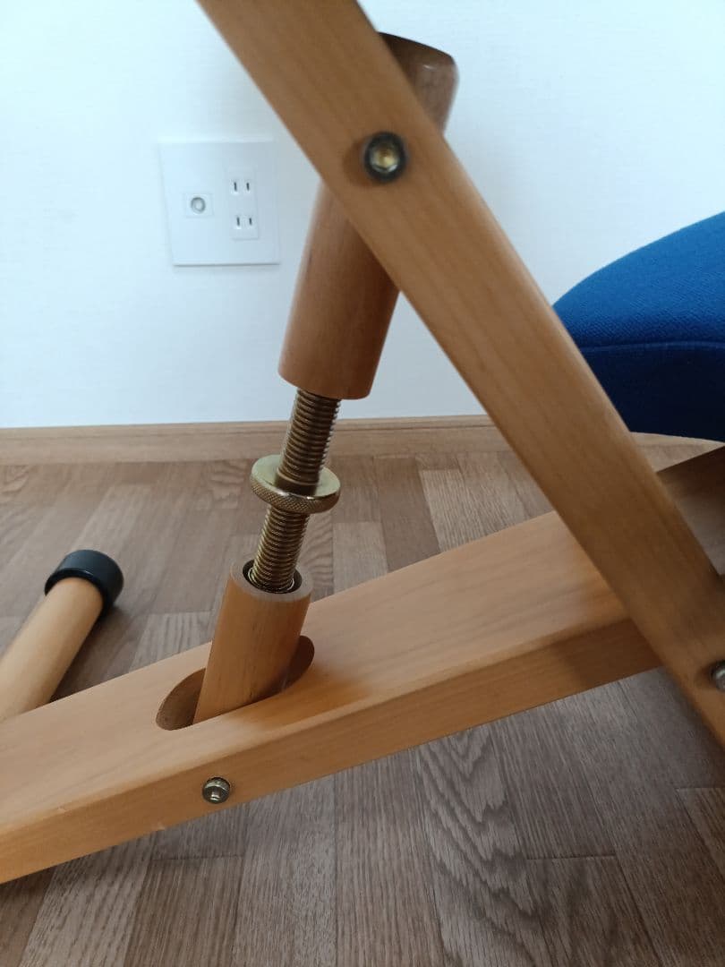 着画有　バランスチェア　プロポーションチェア　姿勢矯正　学習椅子デスクチェア　青