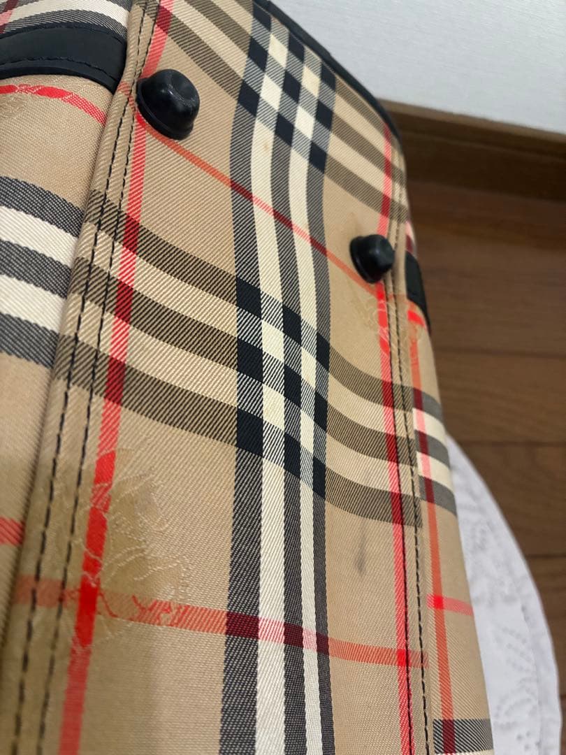 90s Burberrys ボストンバッグ シャドーホース