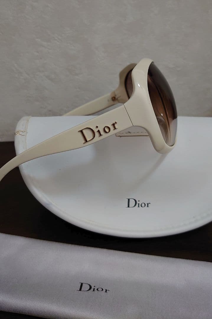美品 Dior ディオール GLOSSY1 グロッシー 白 ホワイト サングラス