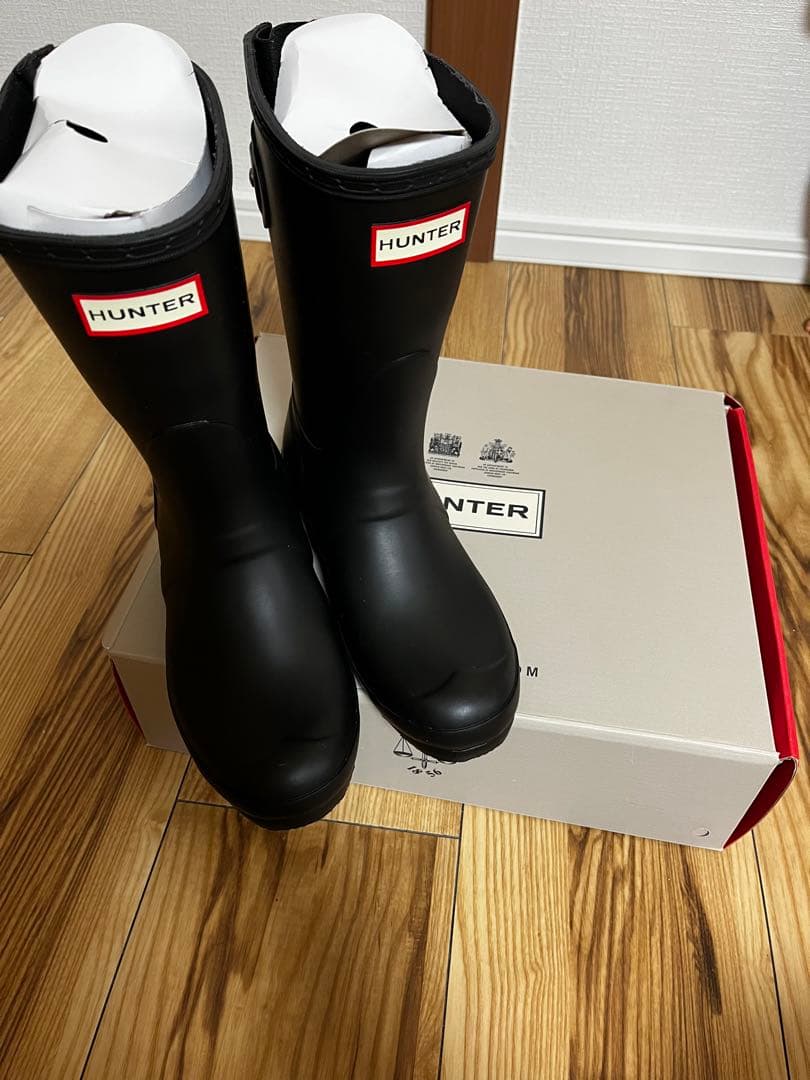 美品　HUNTER ブラック 長靴 箱付き